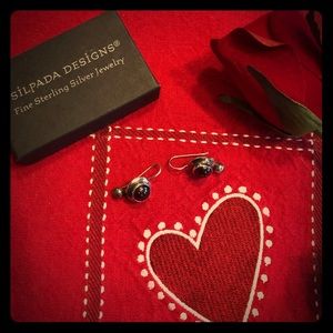 Pretty sterling and garnet earrings